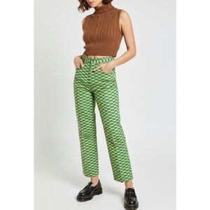 LISA SAYS GAH Robyn Jeans, Vintage Rug Bocce Court, 29”